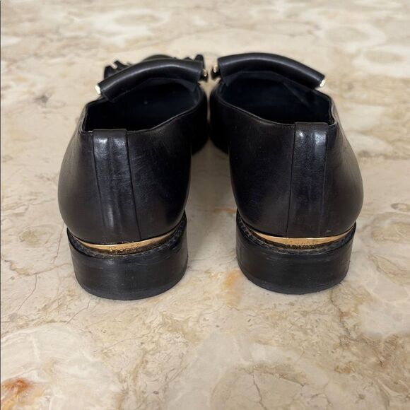 Stuart Weitzman Leather Tassel Loafers - Picture 8 of 13